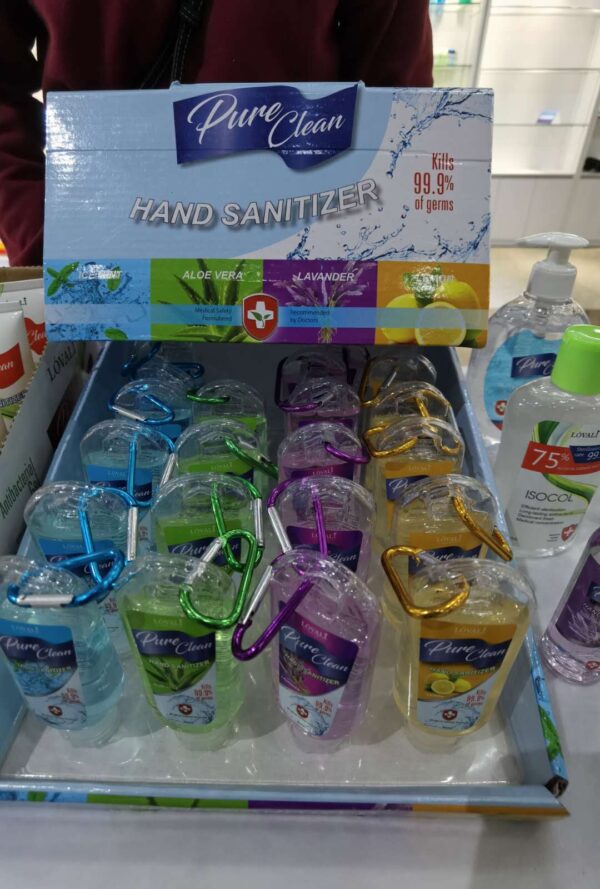 Small Bottle of Colored Alcohol-based Hand Sanitizer Gel