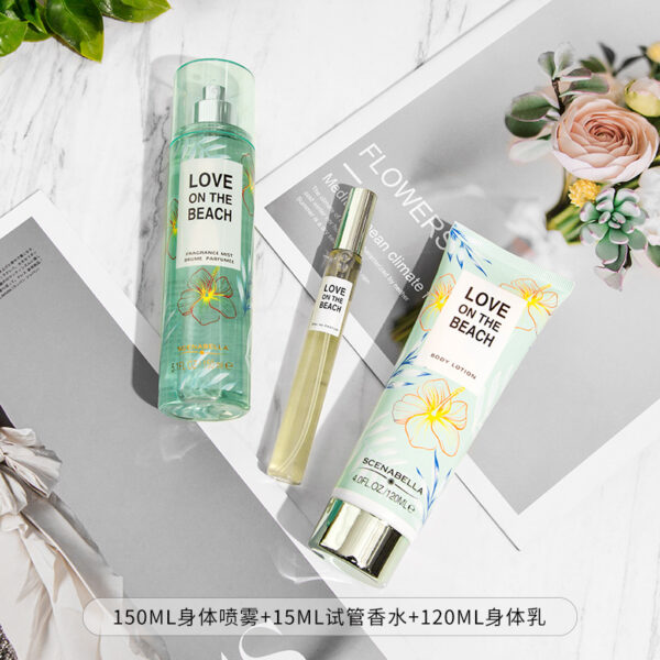 Ladies' Body Lotion with European and American Floral and Fruity Fragrance Notes. Cross-border Skin Care Moisturizer, Perfume Body Spray Gift Box Set - Image 3
