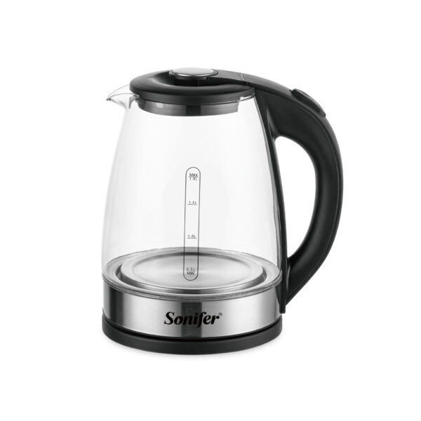 Sonifer SF-2132 1.8L Glass Stainless Steel Electric Kettle Kettle Glass Kettle - Image 4