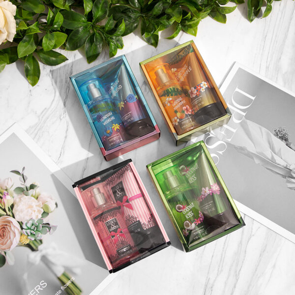 Hot-selling Ladies' Perfume Body Spray Two-piece Set for Foreign Trade. Moisturizing and Nourishing Body Lotion Gift Box for Europe and America, Wholesale - Image 2