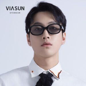 薇尚轻盈椭圆小框防紫外线太阳镜8011