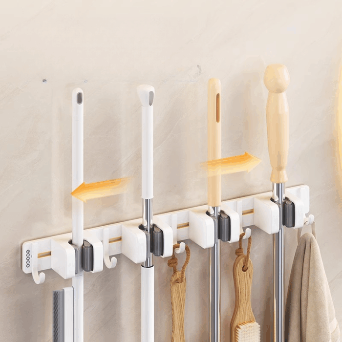 continuous row mop rack