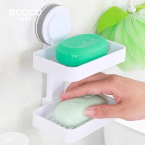 Magicsuction cup double-layer soap holder