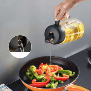 Automatic opening and closing cover glass oil pot