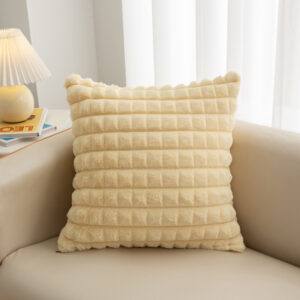 Chenille Cushion Cover with Baby's Breath and Cross Patterns