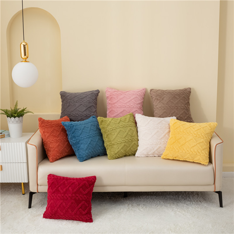 Plush Twisted Rope Pillow Cover