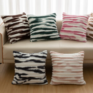 Rabbit Hair Tie-Dyed Cushion Cover